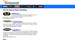 Desktop Screenshot of newnodeposit.com